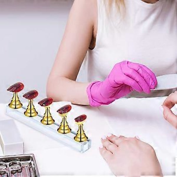 Glamorös Nageldesignassistent, Magnetisk Nagelhållare Säkerställer Problemfri Nagelkonstövning Hemma Eller På Salong, Gåva Till Nagelkonstälskare