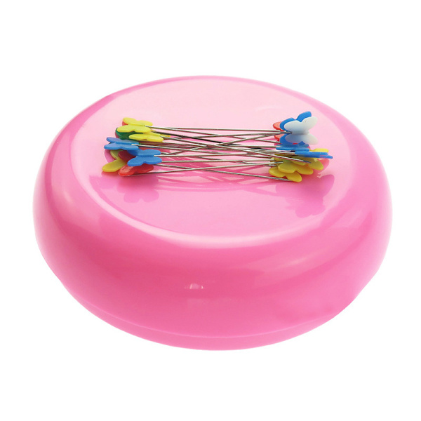 2 kappaletta magneettinen ompeluneulatyyny pyöreä paperiliitinpidike magneettinen tyyny neulatyyny ompeluneula painonappi hiusneula säilytyskotelo neulatyyny ompeluun DIY-projekteihin