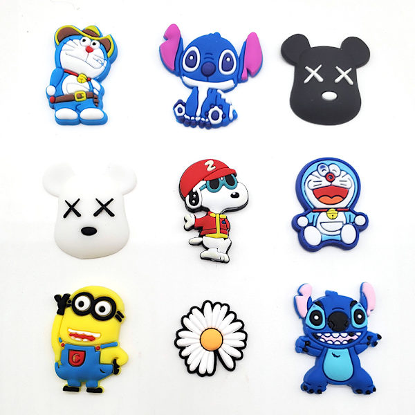 9 stycken 3D-clogsandaltillbehör (animerade tecknade figurer), skocharm,