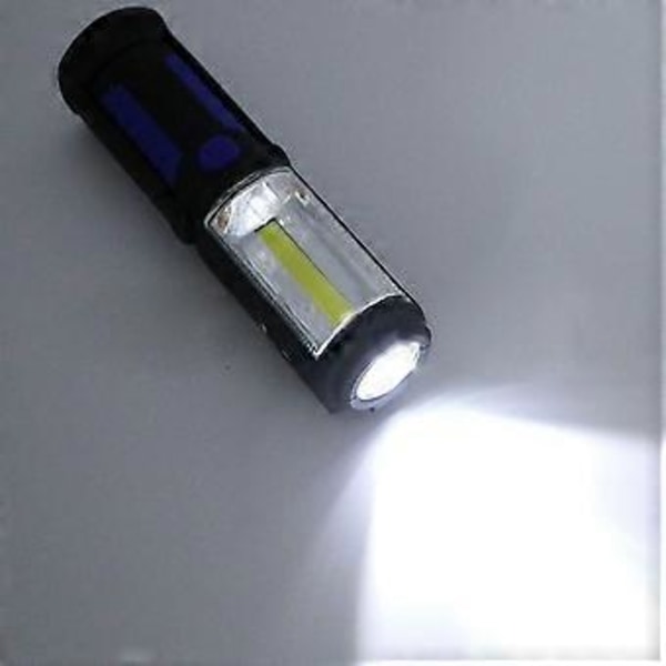 COB LED magnetisk arbejdslygte lommelygte til bil, garage, mekaniker, hjem genopladelig lommelygte til udendørs brug blåt batteri