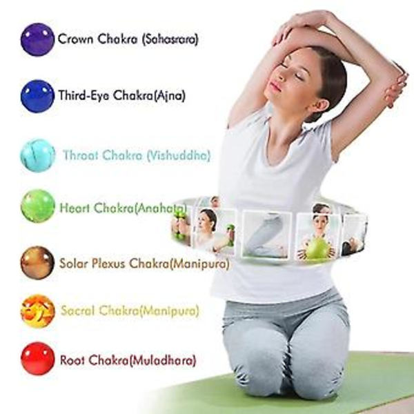 7 Chakras Pärlcharm Armband för Kvinnor Män 6mm Natursten Agater Malakit Reiki Healing Pärlor Armband Par Yoga Smycken ( )