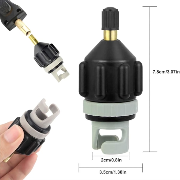 Venttiiliadapteri kompressorin Sup-venttiilille SUP-pumpun lisävarusteet ilmatäytteisille soutuveneille seisoma-aalloille
