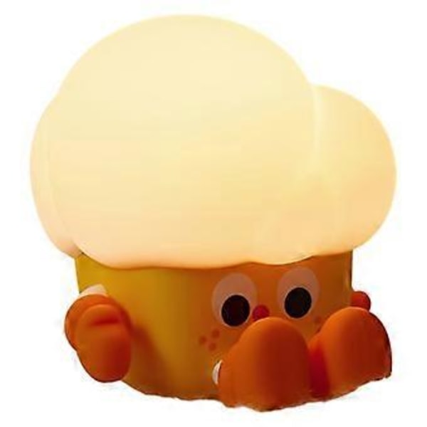 Popcorn nattlampa för flickor kreativ fjärrkontroll klapplampa sovrum sänglampa sovande nattlampa