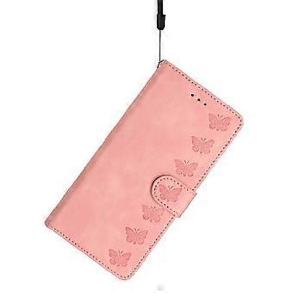 Til Samsung Galaxy A35 5G Etui PU Læder Wallet Stand Sommerfugl Præget Telefon Cover (Style D)