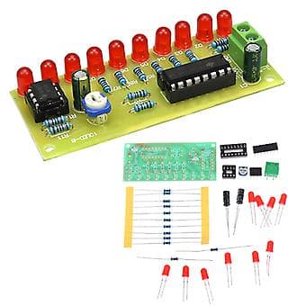 Led Chaser Flowende Vandlys Ne555 Modul + Cd4017 Pcb Board Diy Kit