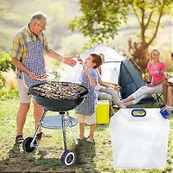 2-pack Plastvattenpåsar, Vikbar Vattenbehållare, Vikbara Vattenpåsar, Vattenbehållare, PE Vattenpåse med Kran, 10 Liter, För Utomhus