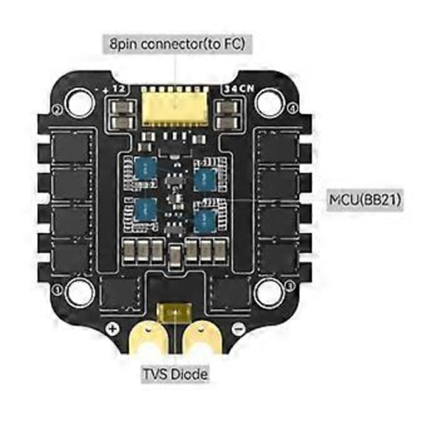 For SpeedyBee SB-F4V3-50-STACK Feta Support 8-vejs Motor 1000Uf Kapacitet Højfrekvent Lav Modstand Kondensator Modul