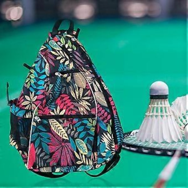 Pickleball-reppu, Pickleball-laukku, Matkapussi juomapullotelineellä, Kestävä kevyt mailapidike kantolaukku naisille miehille (Punainen)