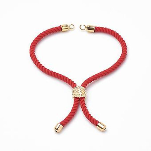 5 stk Nylon Twisted Snore Armbåndsfremstilling Skyder Armbåndsfremstilling Med Messingfund For Smykkefremstilling Dekoration Tilbehør (Kamel)