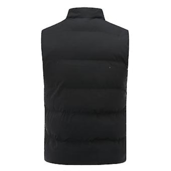 Mænds Letvægts Foldbar Dun Veste Uden Ærmer Quiltet Slank Puffer Vest (XL Sort)