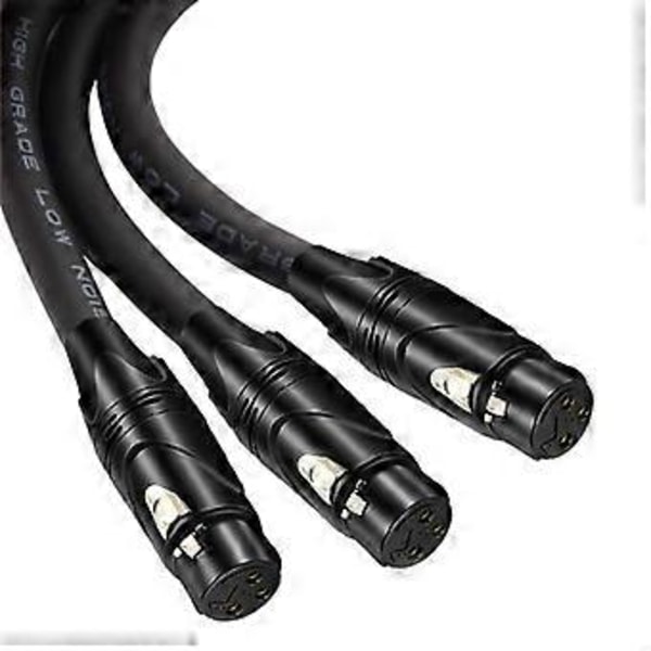 XLR til Dobbelt XLR Y Kabel Balanceret Mikrofon Adapter Patch Kabel