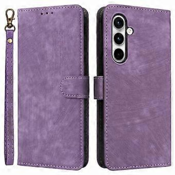 Læder Wallet Case med RFID-blokering til Samsung Galaxy A35 5G - Lilla (Lilla)