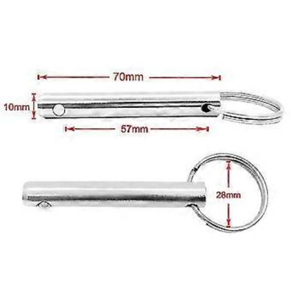 10mm Diameter Hurtigutløser Splint med Trekkring
