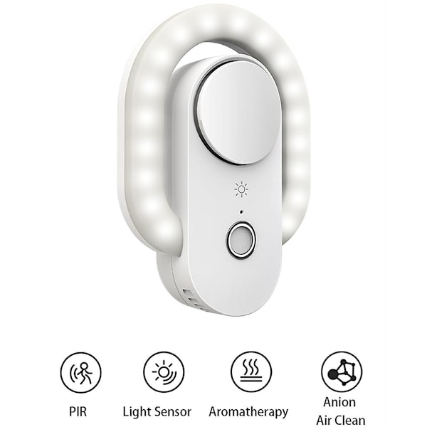 Rabat Smart Dobbelt Sensor Natlys Anion Luftrenser Touch L