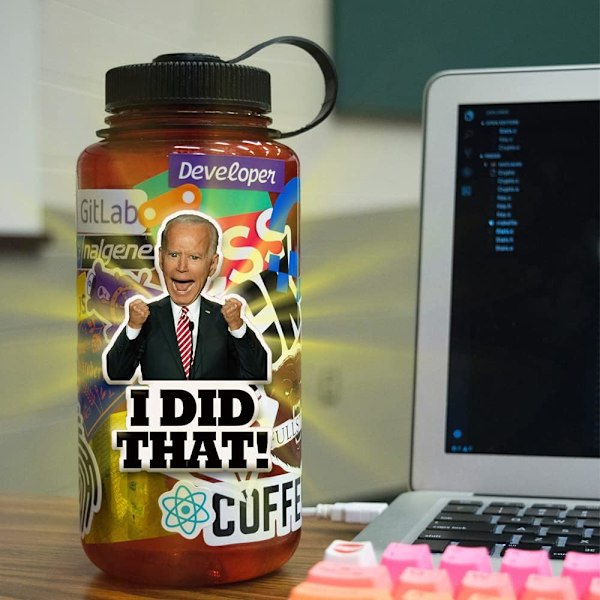 100 I Did That Biden Stickers, Biden I Did That Stickers, Sjove I