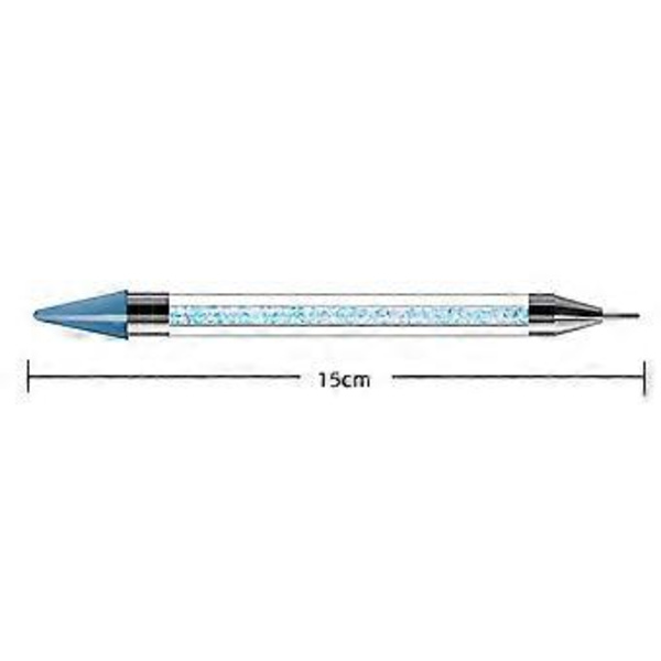 Rhinestone Selection Pen, Dobbelt Endet Diamant Tegneblyant Gemsten Krystal Selection Pen Nail Art DIY Dekoration Værktøj