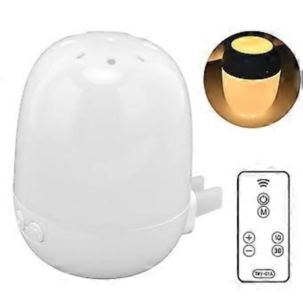 Plug-in LED Nattlampe Justerbar Fjernkontroll LED Nattlampe for Barnerom Belysning
