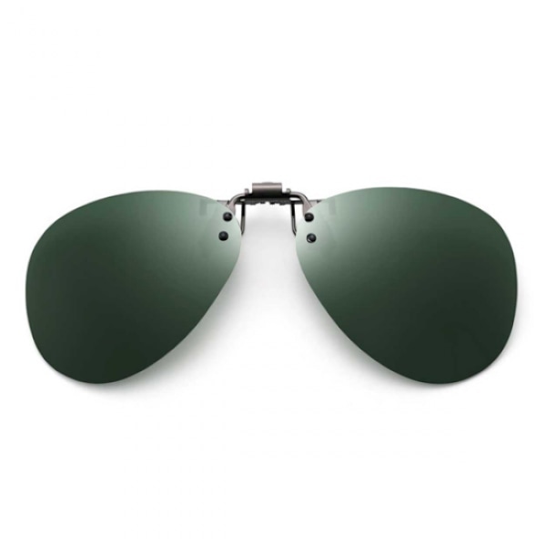Gröna Clip-on Aviator solglasögon pilotglasögon