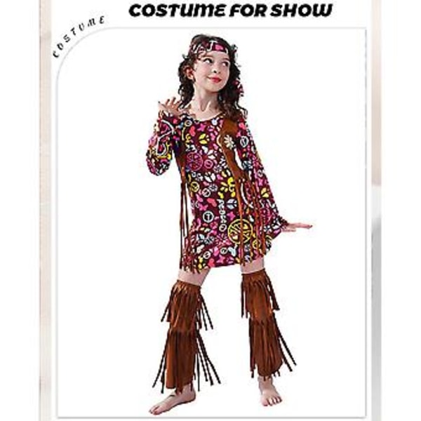 Retro Etnisk Stil Klänning Scenframträdande Rollspel Kostym Halloween Cosplay Klänning (S)