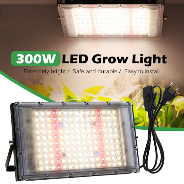 LED Grow Lights, 300W Full Spectrum Grow Lamp Plant Lights for Indoor