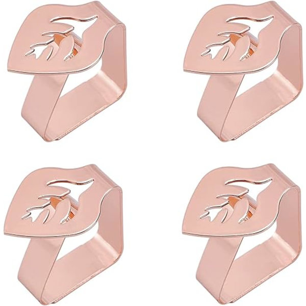 4 stk. justerbare dugklips, dugklips, rustfrit stål