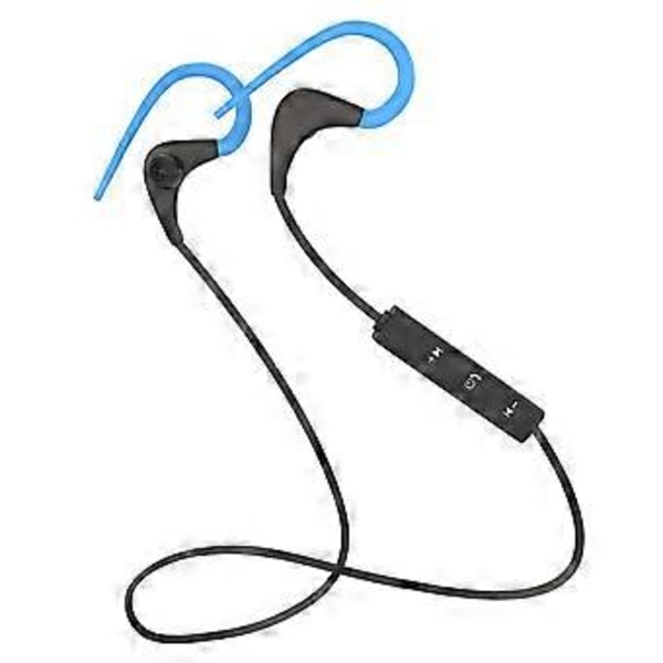 Trådlösa Bluetooth-hörlurar med öronkrok, svettsäkra för sport, gym och löpning ~(blå 1283)