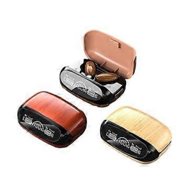 Puukuvioiset Bluetooth-kuulokkeet, binauraaliset, yksityinen malli, virran näyttö, urheilukuulokkeet ilman viivettä, melua vaimentavat kuulokkeet (Päärynäpuukuvio)