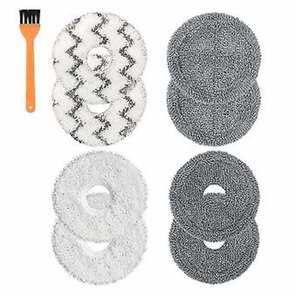9 stk. Vaskbare Mop Puder Mop Klud Tilbehør til Deebot X1 Omni/turbo Robotstøvsuger