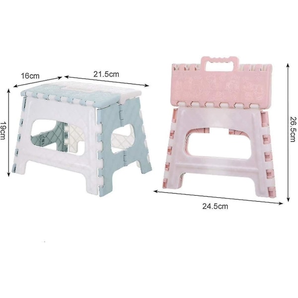 Plastic Folding Stool, Practical Easy To Use Folding Stool Pink Folding