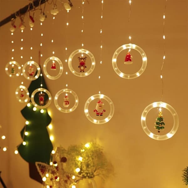 LED julebelysning 3M Romdekorasjon Gardinbelysning