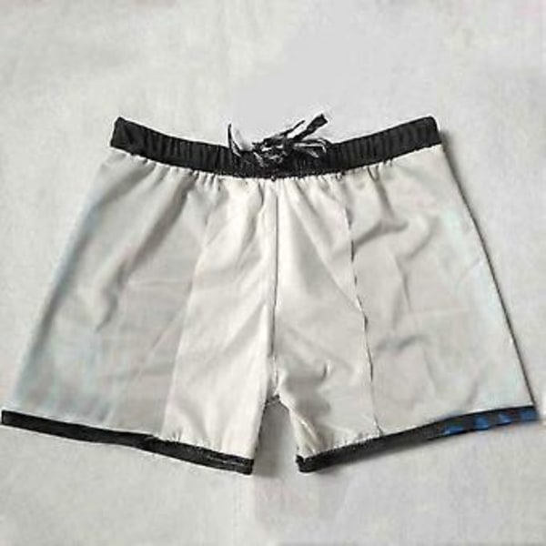 Badbyxor Tryck Snabbtorkande Bra Sömmar Plus Storlek Herr Badbyxor för Pool (3XL svart)