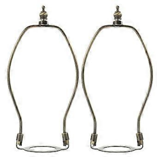 2 stk. Gulvlampe Skærm Harp Holder Lampecafé Horn Alloy Beslag Lampecafé Dele E27