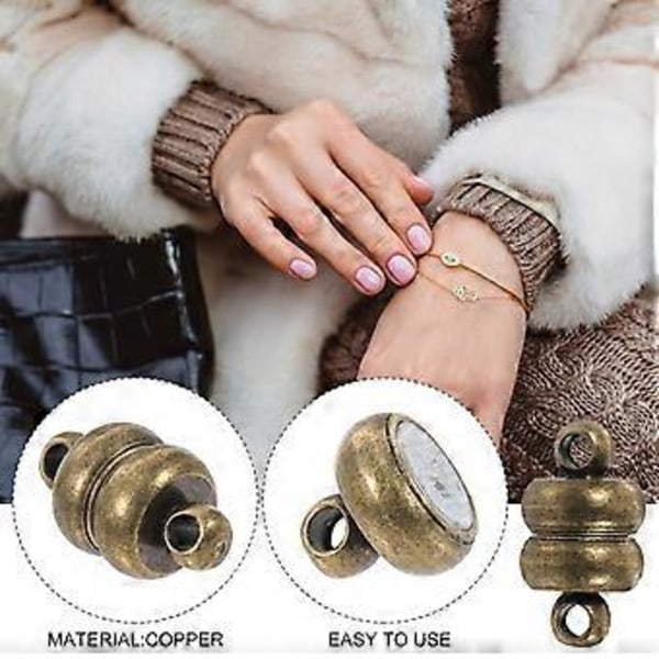 10 stk. Magnetiske Halskæde Armbåndslåse Smykkefremstilling Magnetlåse til DIY