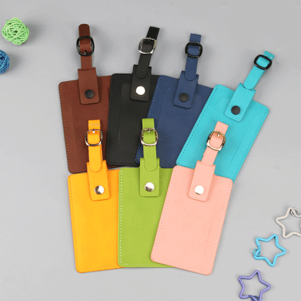 Læder Bagagemærker, 7 Styk PVC Bagagemærker Bagagemærker, Rejse
