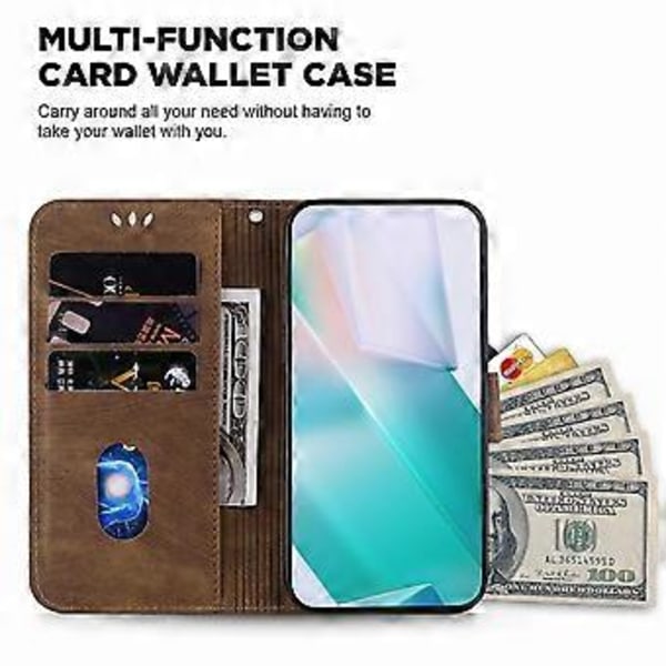 Mobilfodral för Motorola Edge 40 Neo 5g - Söt Tiger Tryckt PU-Läder Flip Cover (Brun)