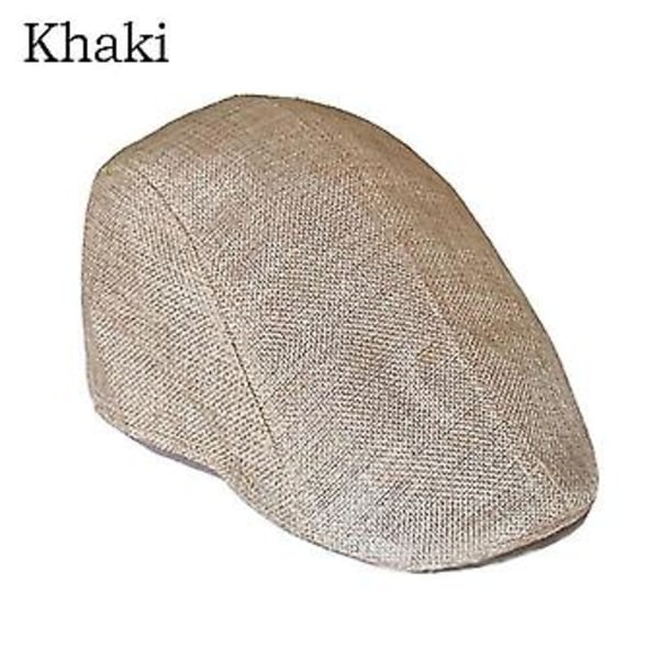 Efterårs Beret Caps Mænd Kvinder Vintage News Boy Cap Cabbie Linen Udendørs Hatte Berets Brand Solhat Unisex Andebilled Caps Casquette ( 4)