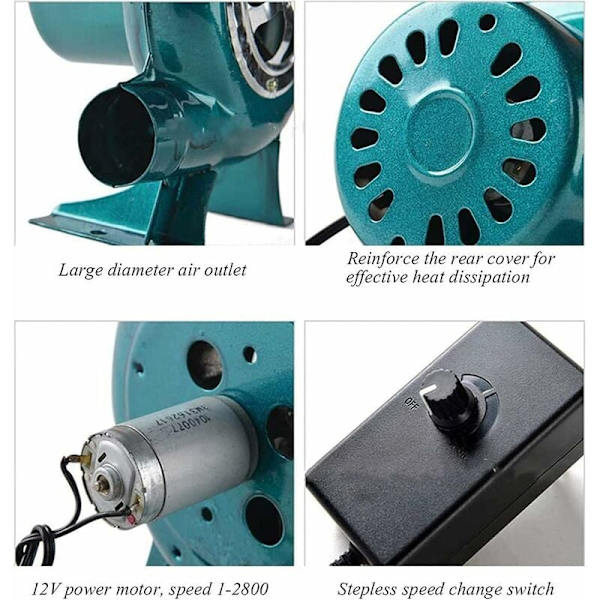 220V 40W variabel hastighedsventilator - Grillventilator Kulgrillventilator - Lo
