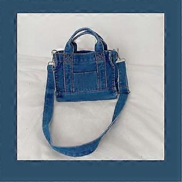 Japansk Stil Skuldertaske Sydkorea Sommerversion Denim Taske Kvinder Enkelt 1stk - Mørkeblå