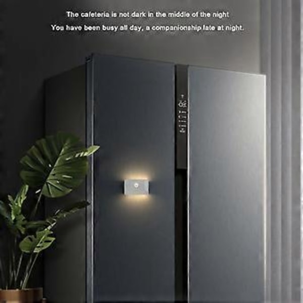 LED Natlampe Smart Bevægelsessensor Lys USB Opladning Magnetisk Skabsnatlampe til Gang