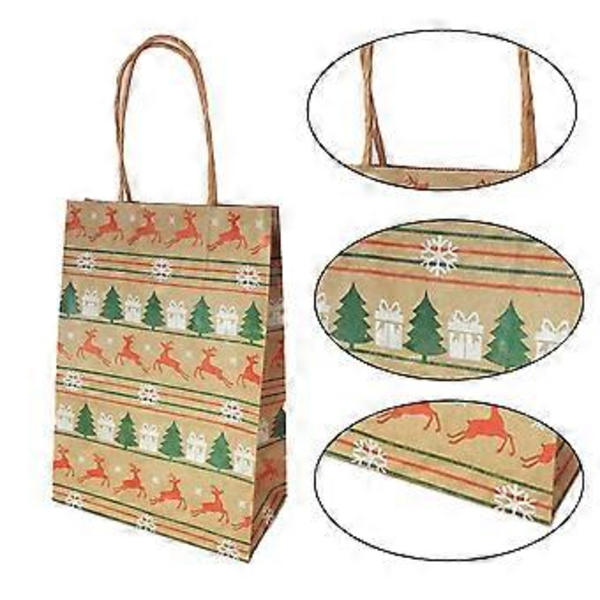 Handgjord presentpåse med julmotiv style1539