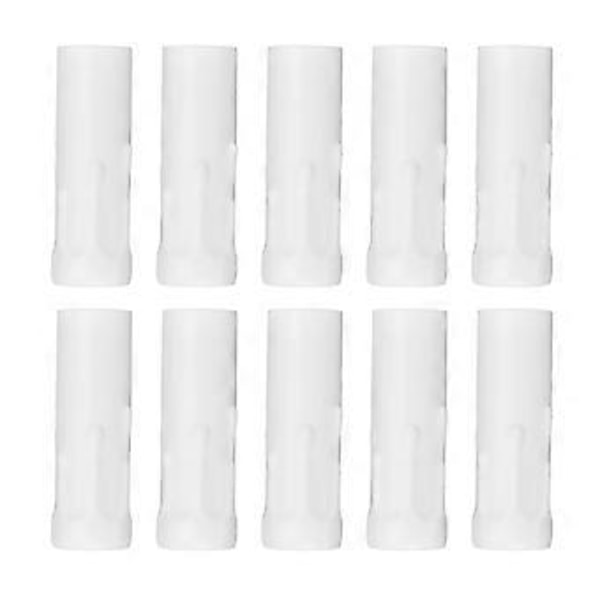 10 stk. E14 Metallrør for Lysestake Lampeholder Lampebase Belysningstilbehør 25x80mm