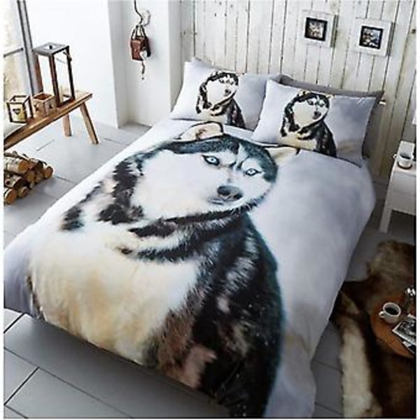 Täckeöverdrag, 3D Sängkläder, Täckeöverdrag med Kuddfodral, Bulldog, {jkw} ( )