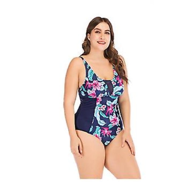 Baddräkt för flickor, siamesisk plus size, sexig, slankande, slimmad, mönster, digitalt tryck, badkläder Xxxl