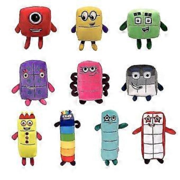 Plush Dukke Digital Byggeklodselegetøj Børn Matematik Oplysning Animation Dukke Julegave Fødselsdag Gave Z.v5( 10)