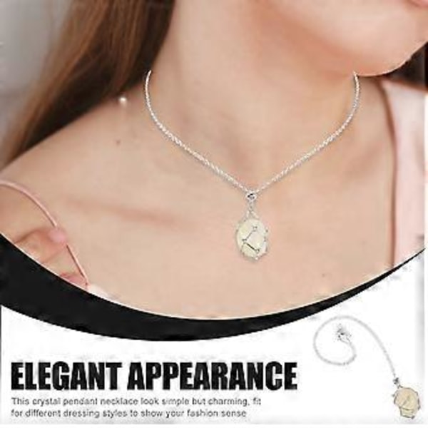 Halsband med natursten, ihålig nätkristallhållare, kristallberlockhalsband, smycken