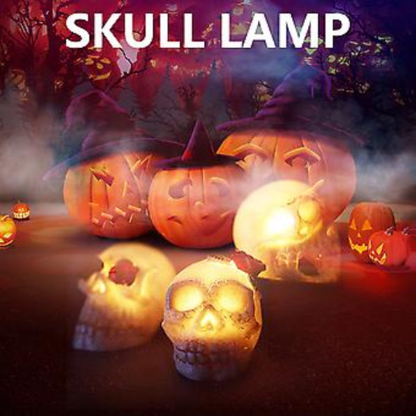 Halloween-hehkuvat kallovalot - Hartsikallopats ruusujen kanssa Halloween-kauhu (Silmä kukalla)
