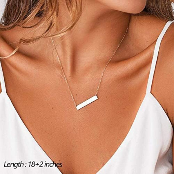 Elegant Lagdelt Choker Halskæde, Håndlavet Guldbelagt Y Vedhæng Halskæde Multilayer Bar Disc Halskæde Justerbar Lagdelt