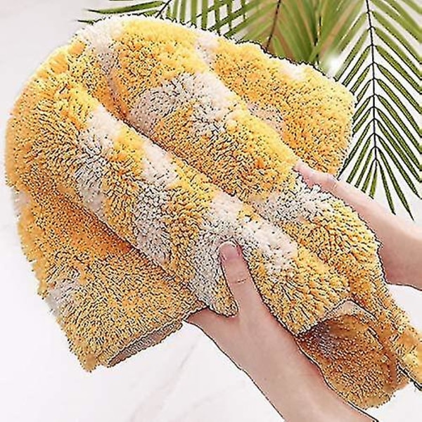 Fancy Soft Yellow Lemon Shape Bath Rug For Kids Fruit Pattern Non Slip Bathroom Carpet Rugs Absorbent Bath Mat P