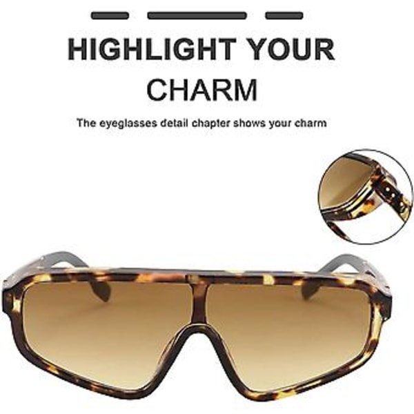 Ubiuo Retro En-delt Aviator Firkantede Solbriller Sport Siamese Skyggebriller For Menn Kvinner B2722