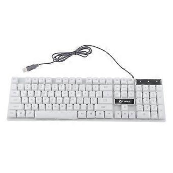 GTX300 Mekaniskt Gamingtangentbord RGB Bakgrundsbelyst Dator tangentbord (vit)